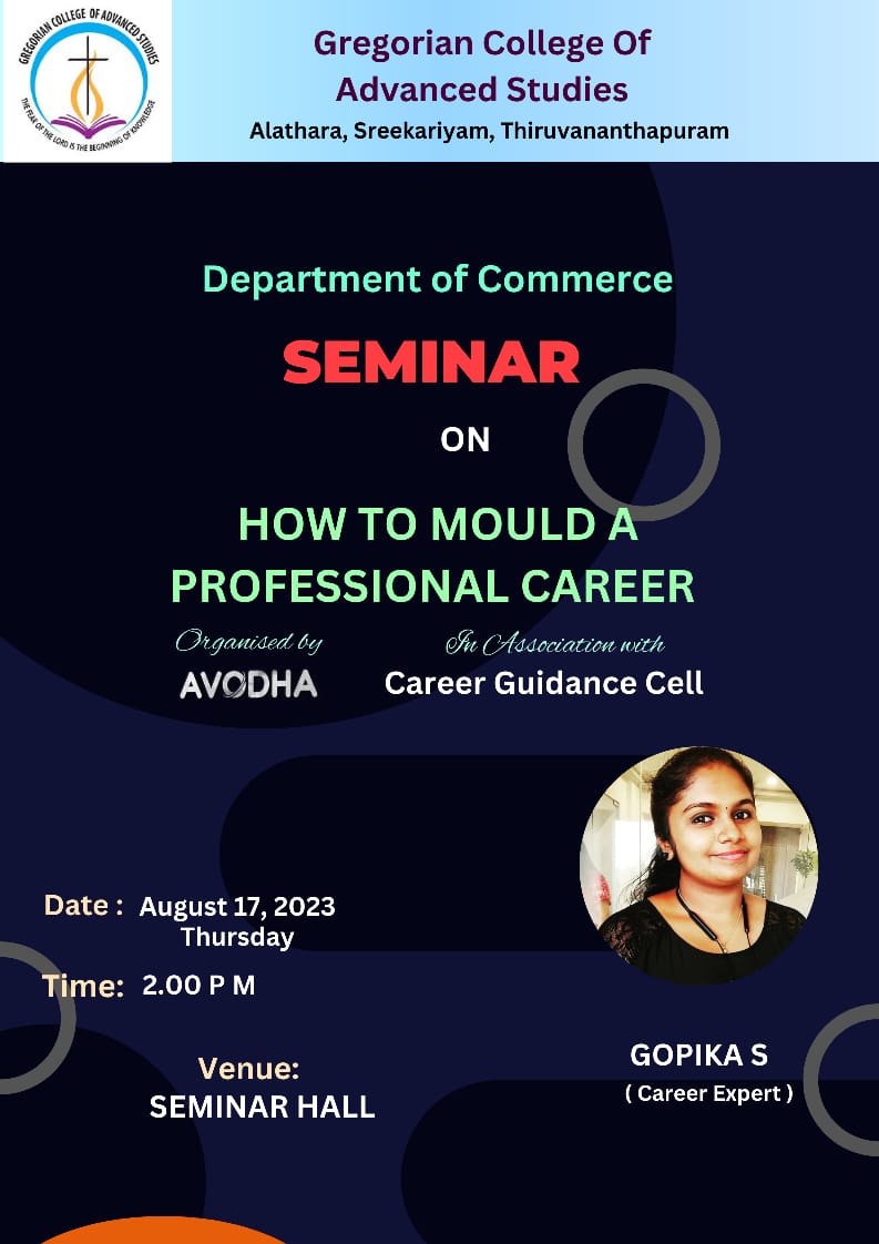 Seminar on How to mould a professional Career organized by AVODHA 